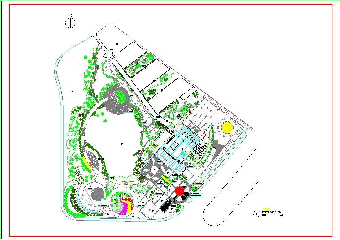 Small park in AutoCAD Download CAD free 1.55 MB 