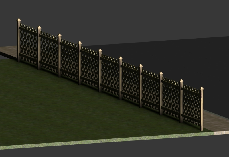 Wood lattice fence type