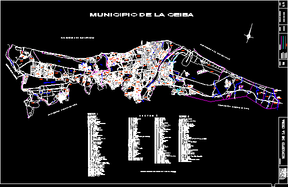 Mapa de Ceiba, Honduras.