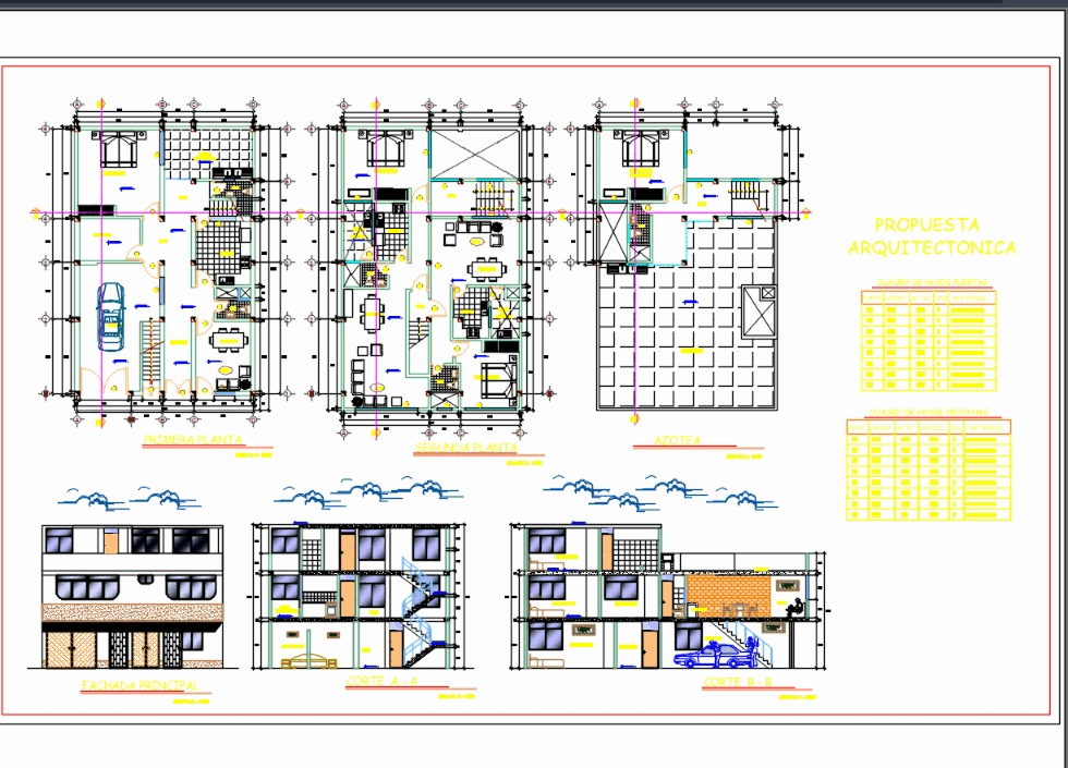 Vivienda con departamentos en AutoCAD | CAD (351.41 KB ...