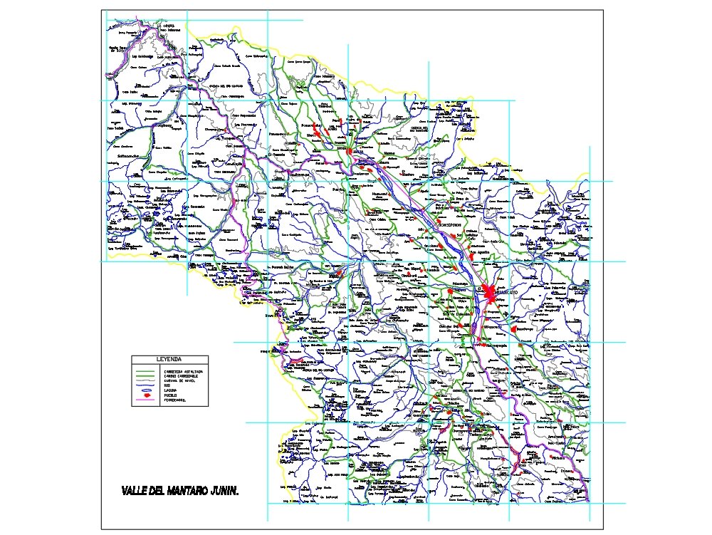 Karte des Mantaro-Tals