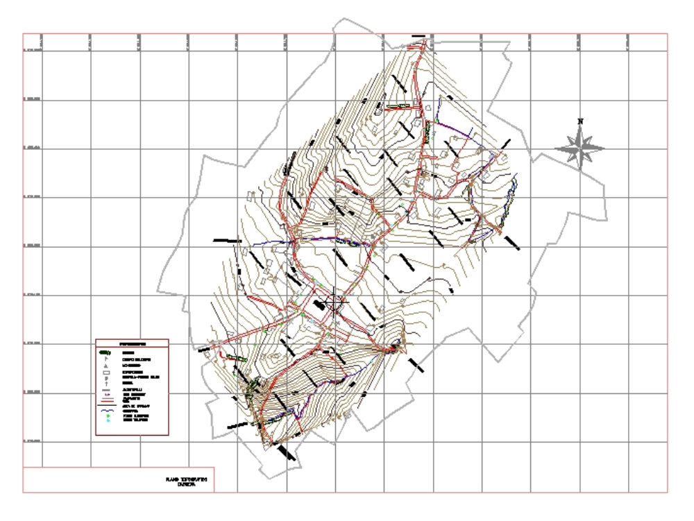 Topographie von Cabrera, Narino – Kolumbien.