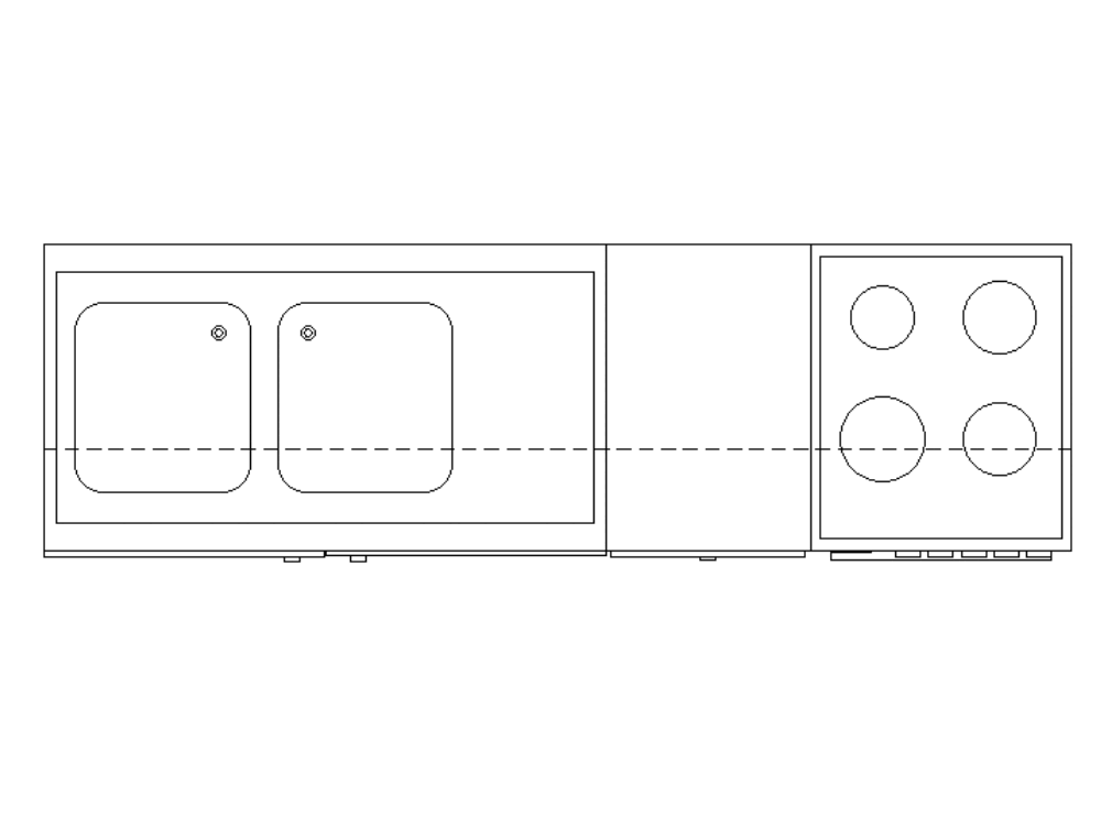 Bloques De Muebles De Cocina En Autocad Cad 17 48 Kb Bibliocad