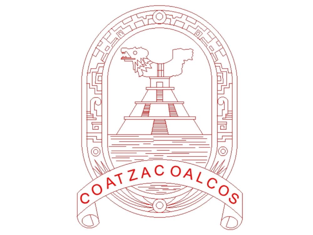 Shield of the City of Coatzacoalcos, Mexico