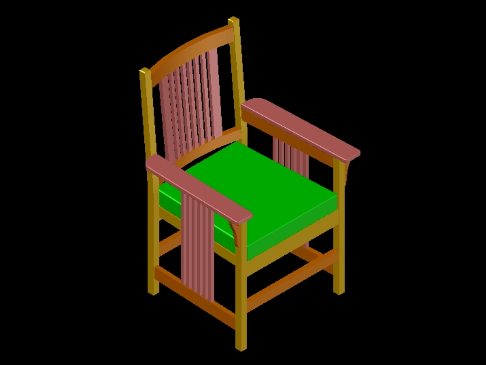 Managerial chair in 3d.