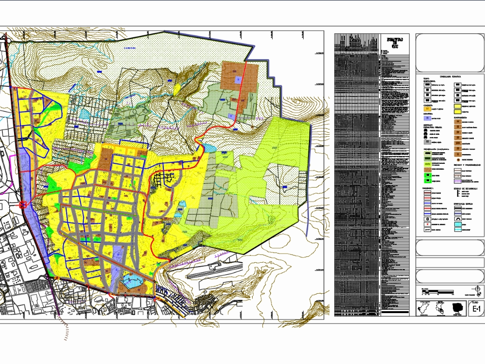 Plano urbanístico de Querétaro