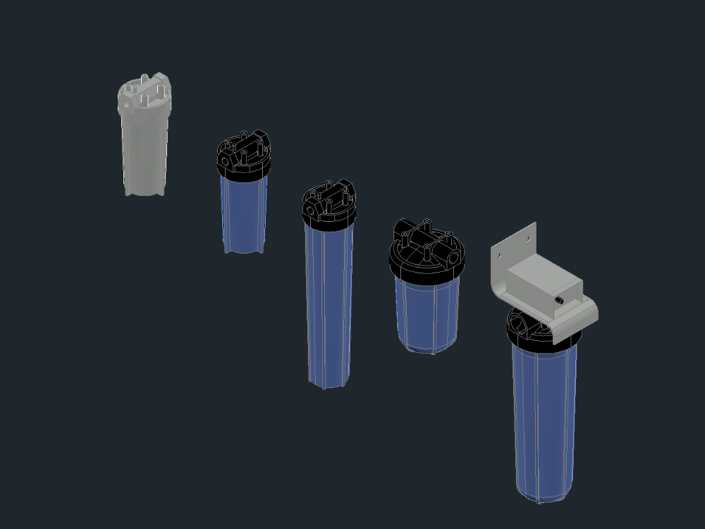 Housings for 3d cartridge filters