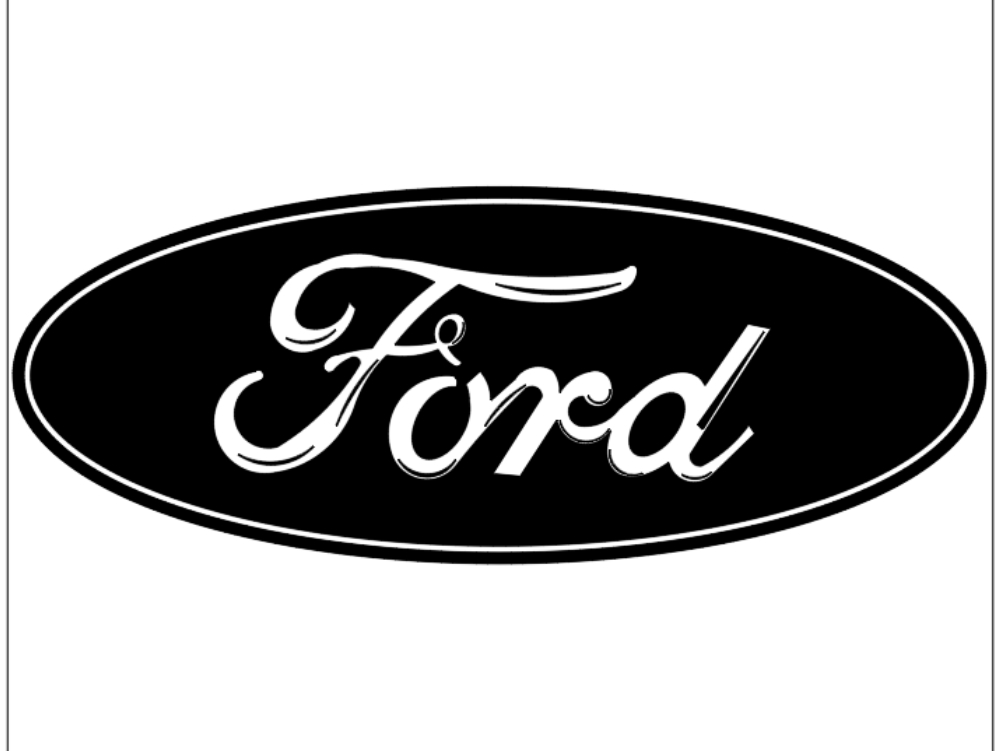 Ford-logo in AutoCAD  Kostenlos CAD herunterladen (30.09 KB