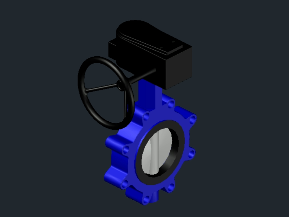 Butterfly valve in 3d