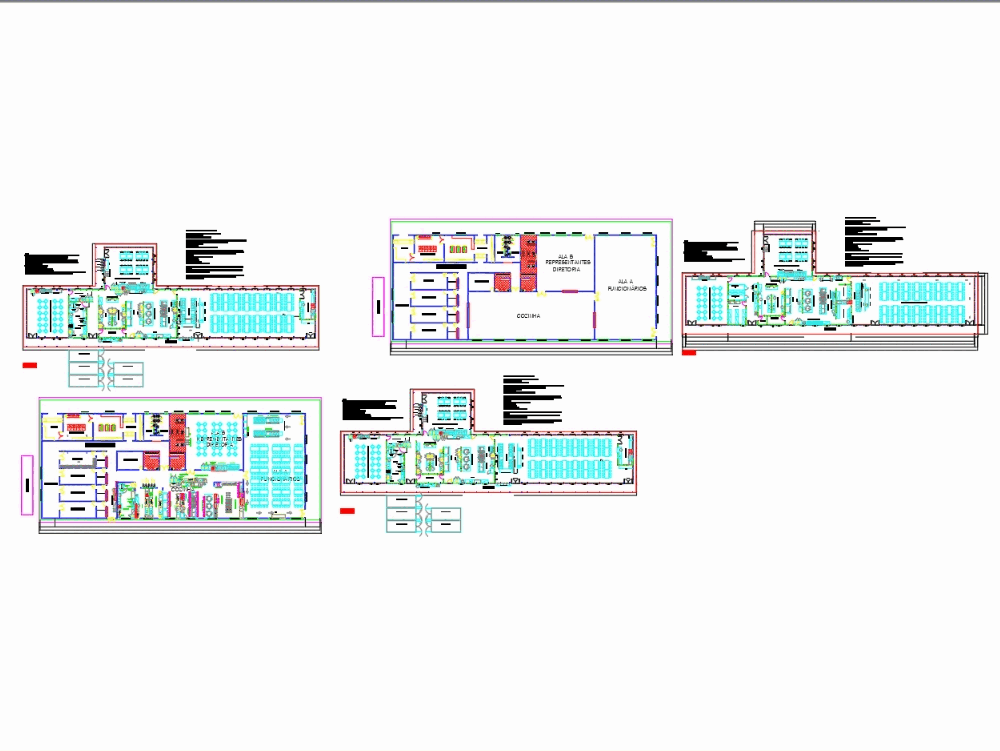 Industrial kitchen equipment layout, 1200 meals per day 