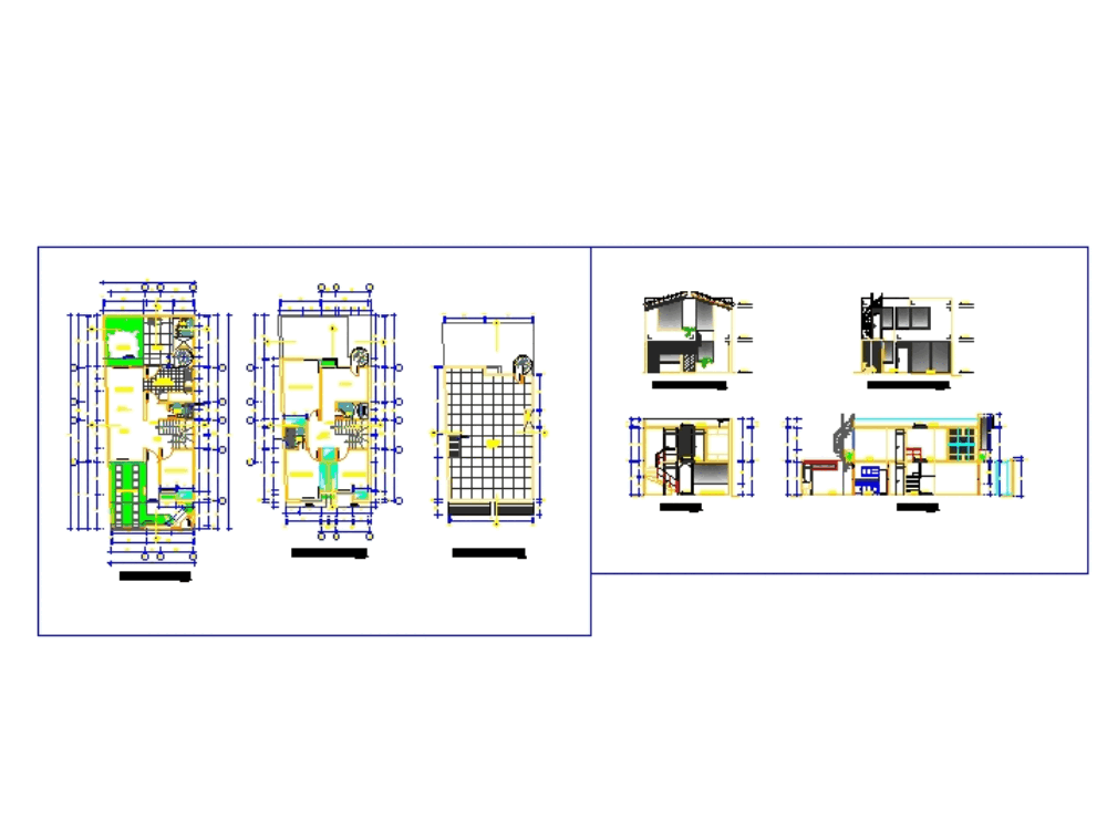 Single family dwelling in AutoCAD Download CAD free (1.71 MB) Bibliocad