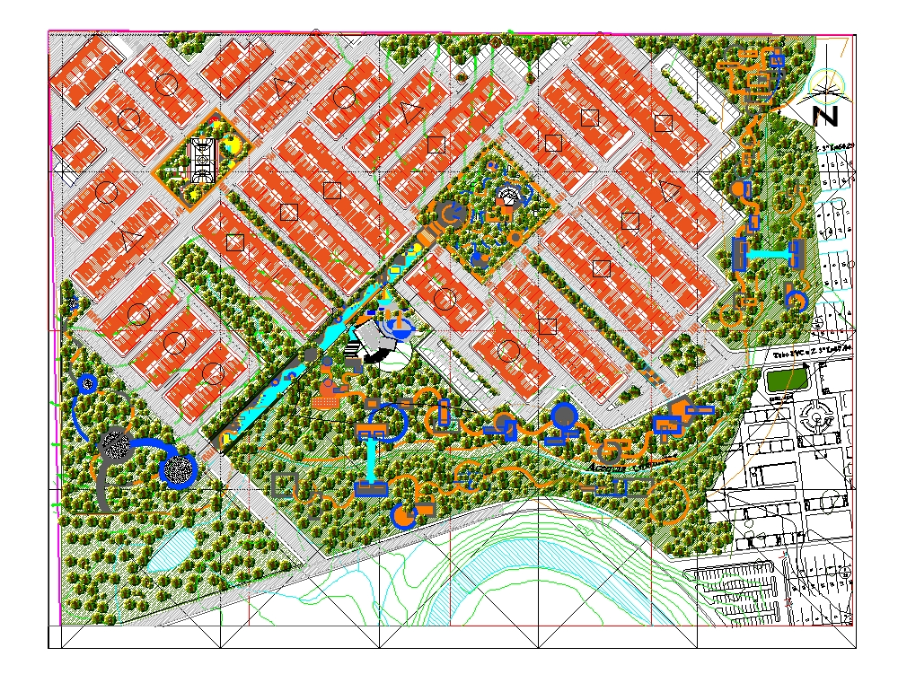 plan with the subdivision of collective housing