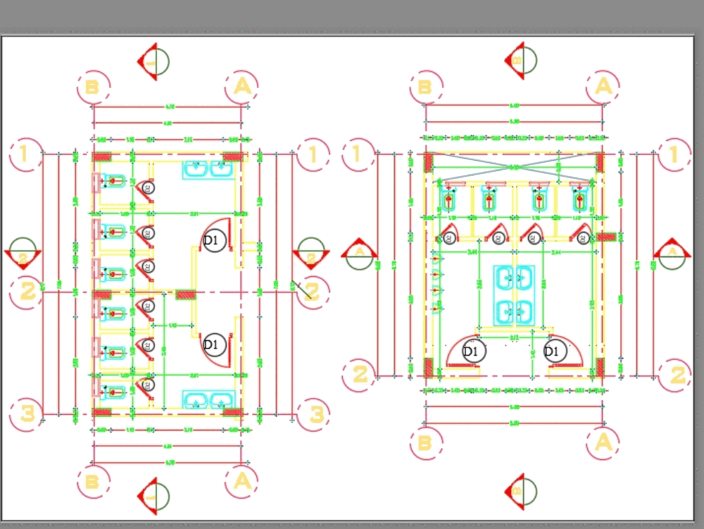 villa plan autocad file