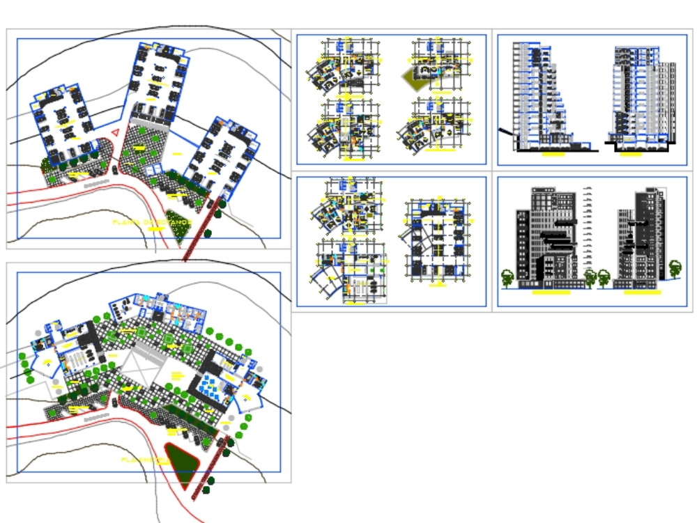 complejo de vivienda de alta densidad - torres