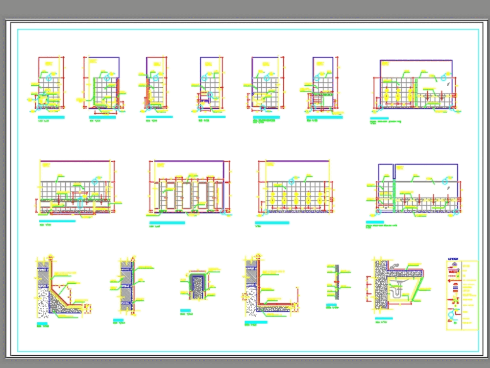 Detalle de banos en AutoCAD | Descargar CAD (237.02 KB) | Bibliocad