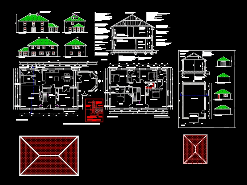 Villa - architecture design in AutoCAD | CAD (240.29 KB) | Bibliocad