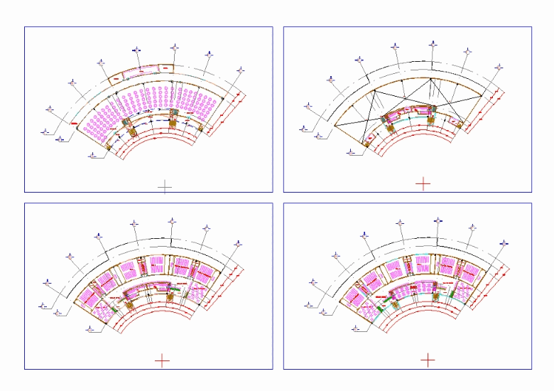 Centro de eventos em AutoCAD, Baixar CAD Grátis (1008.62 KB)