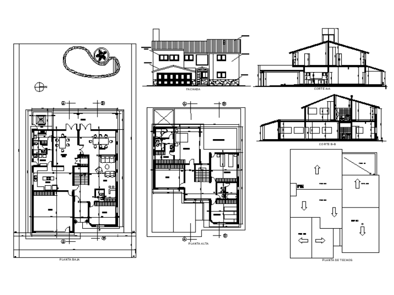 Single-family house of 14 x 35 meters.