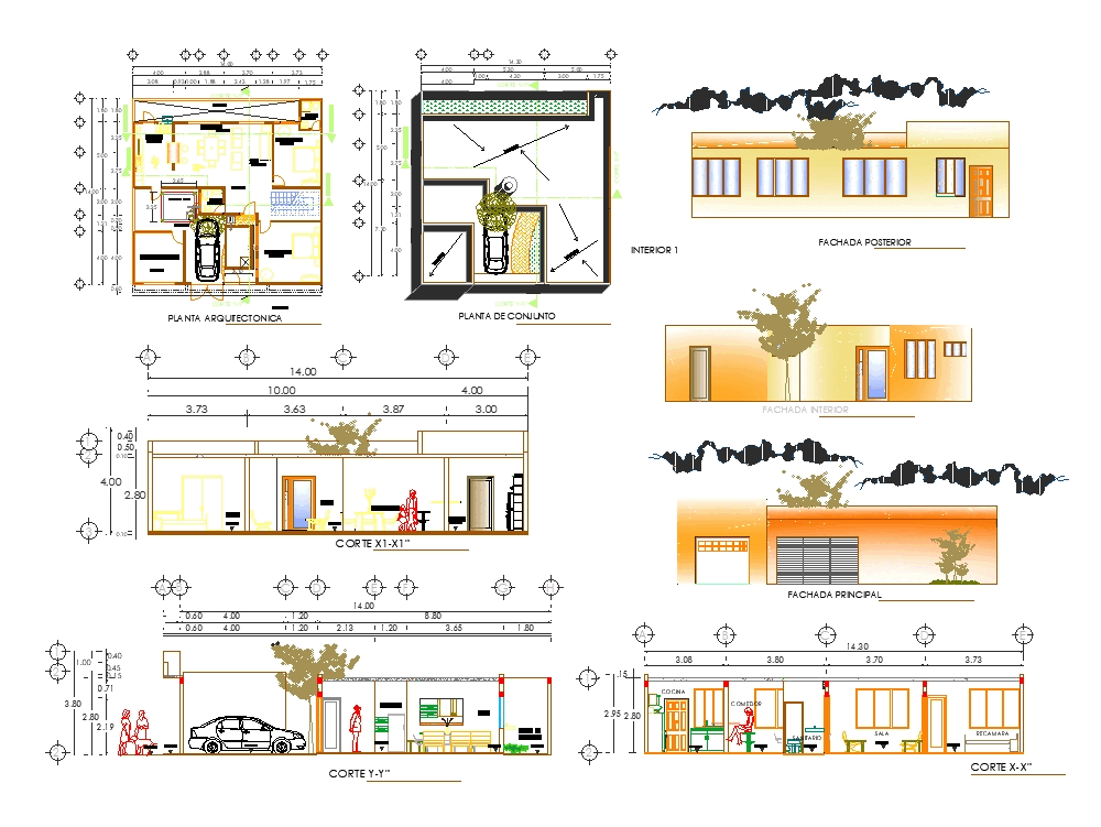 Aprender acerca 33+ imagen planos de casas de un nivel en autocad