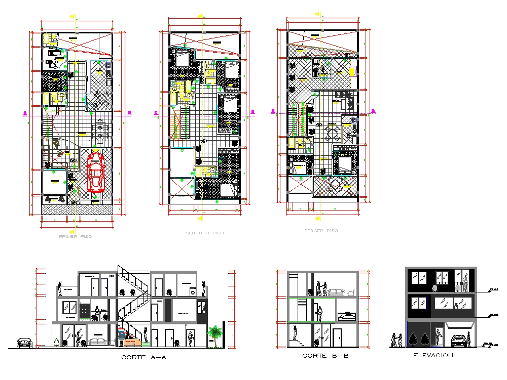 Plano De Una Vivienda Unifamiliar En Autocad Cad Mb Bibliocad My Xxx Hot Girl 9736