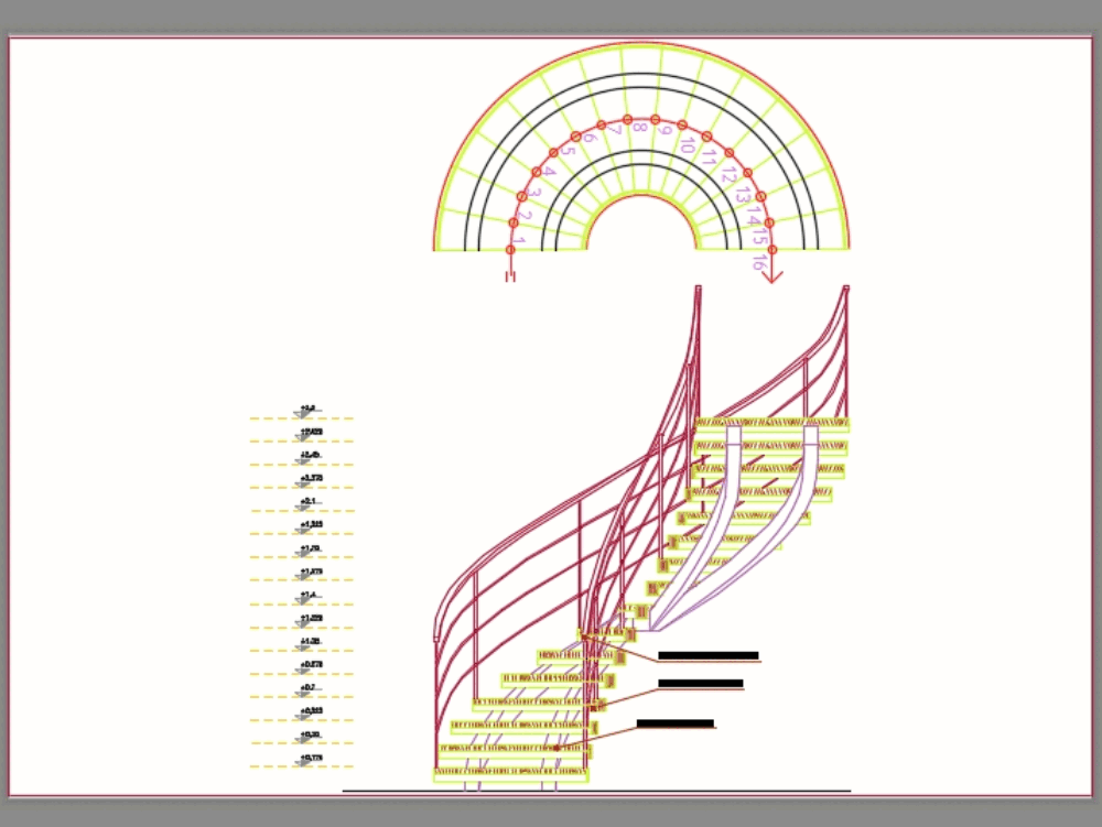 Escalera caracol en AutoCAD | Descargar CAD (870.66 KB) | Bibliocad
