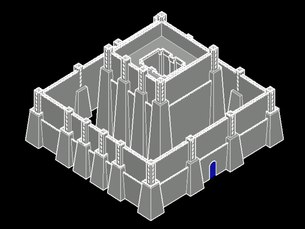 Festung in 3D