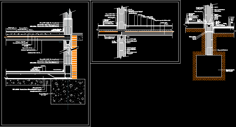 Detalhe dos blocos de concreto