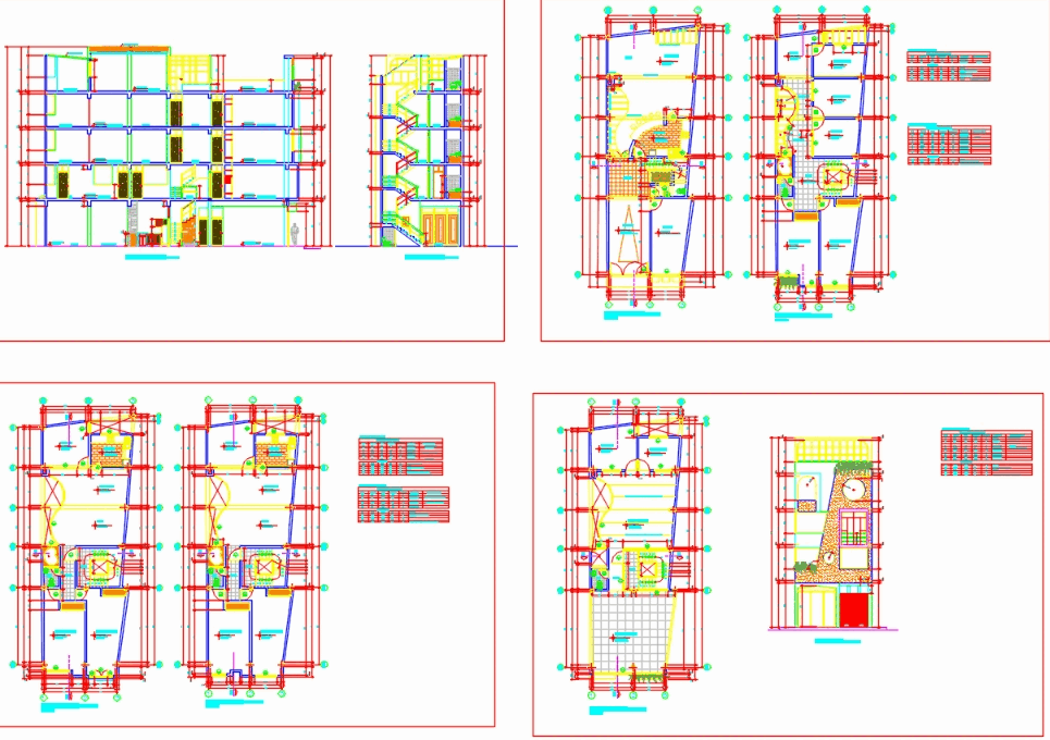 Family housing in AutoCAD | Download CAD free (1.46 MB) | Bibliocad