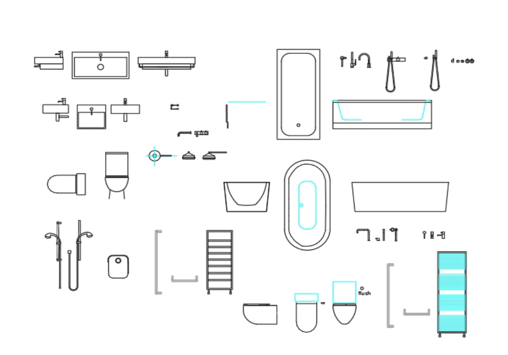 Ванна dwg. Bathroom dwg.