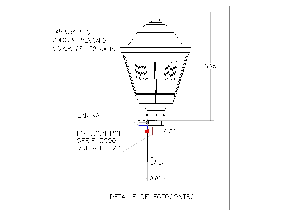 Lampara en AutoCAD Descargar CAD (1.27 MB) Bibliocad