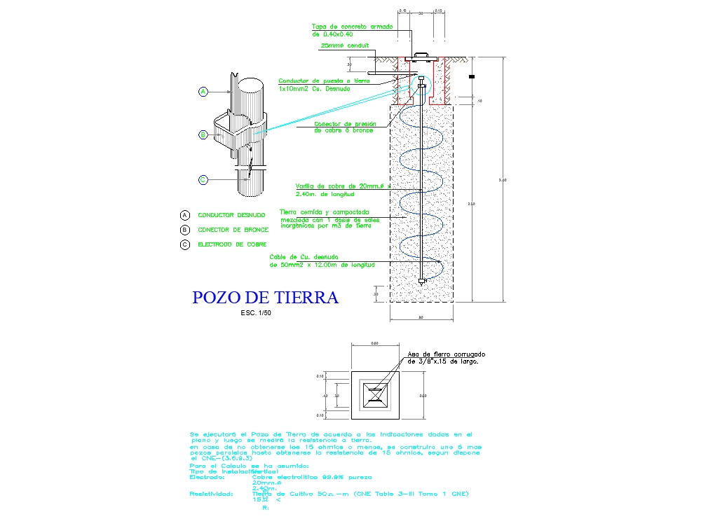 Well grounded detail in AutoCAD | CAD download (52.46 KB ... diagram of well site 