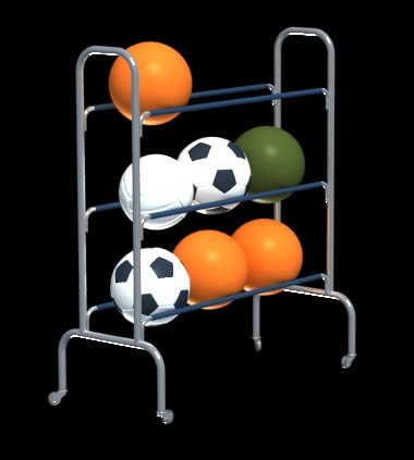 Sports balls rack models 3d max