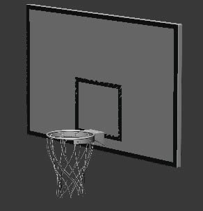 Modelo de 3d de cesta de basquete max