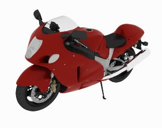 Moto modèle 3D max