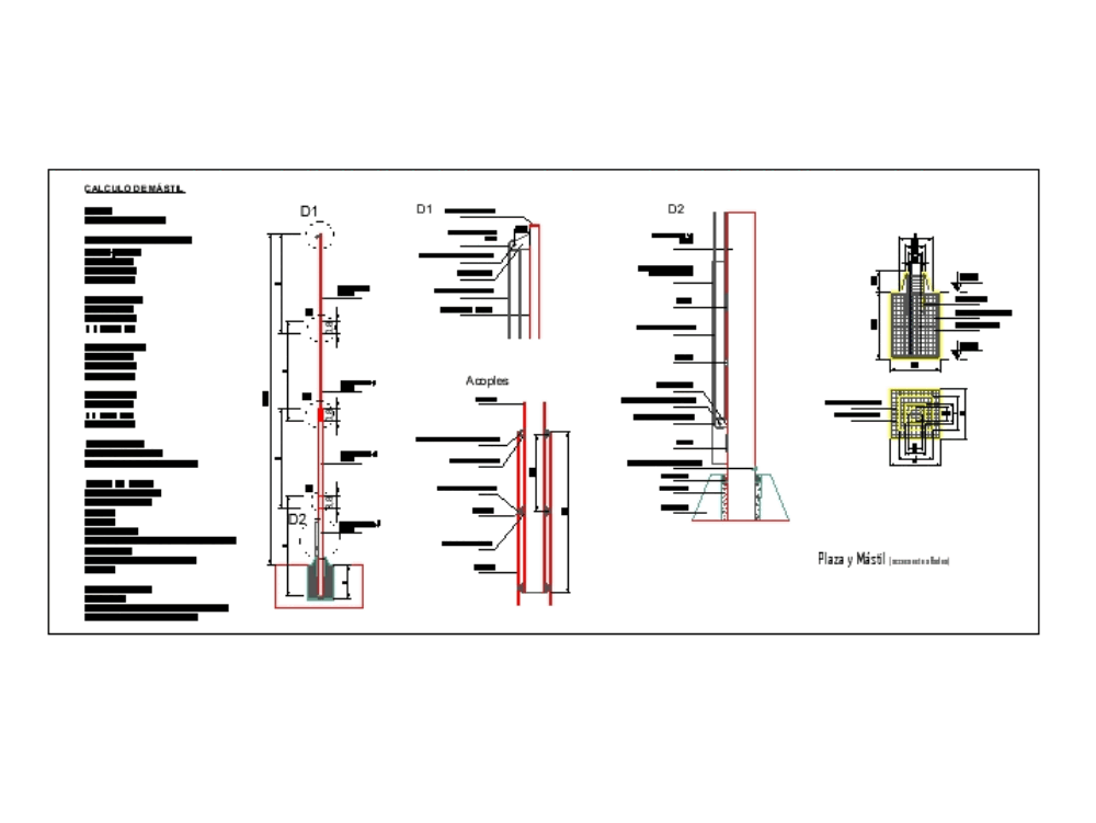Maststrukturberechnung in AutoCAD | CAD Download (301.78 KB) | Bibliocad