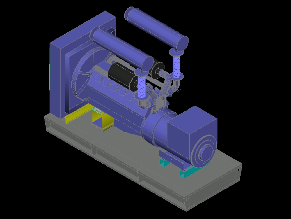 Elektrischer Generator in 3D.