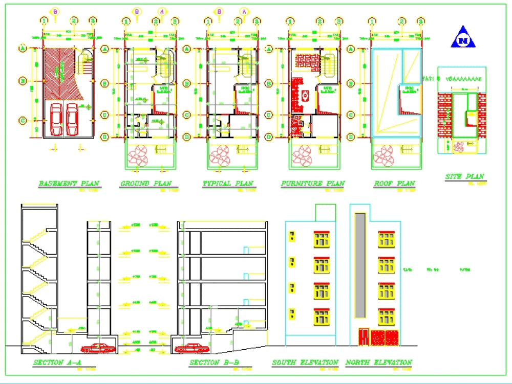 Floor plan living in AutoCAD CAD download (161.24 KB 