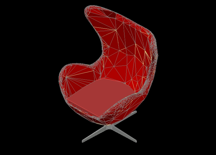 Chaise oeuf 3D