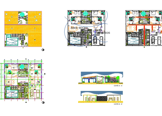 Projet d'architecture de maison de cour