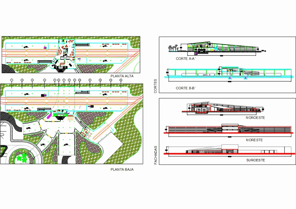 Railway Station In Autocad Cad 3 24 Mb Bibliocad Pin It Railway Station