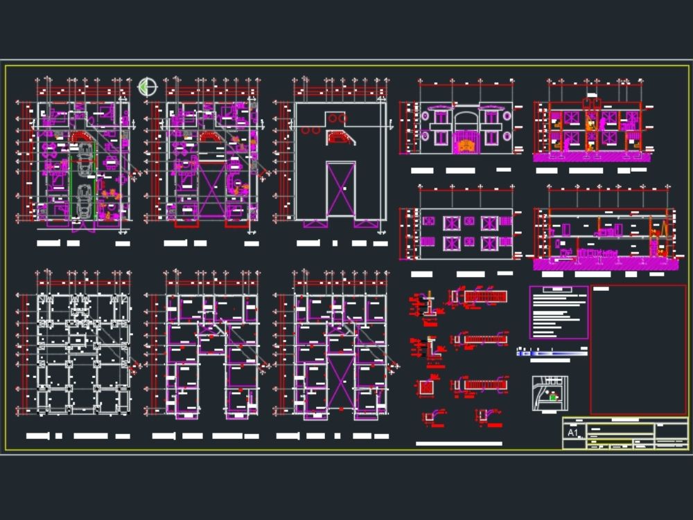 Bâtiment Des Départements Dans AutoCAD | Téléchargement CAD (1.14 MB ...