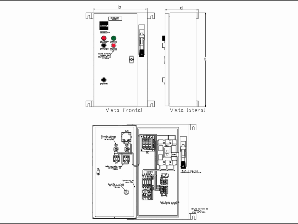 Distribution board in AutoCAD CAD download (294.41 KB) Bibliocad
