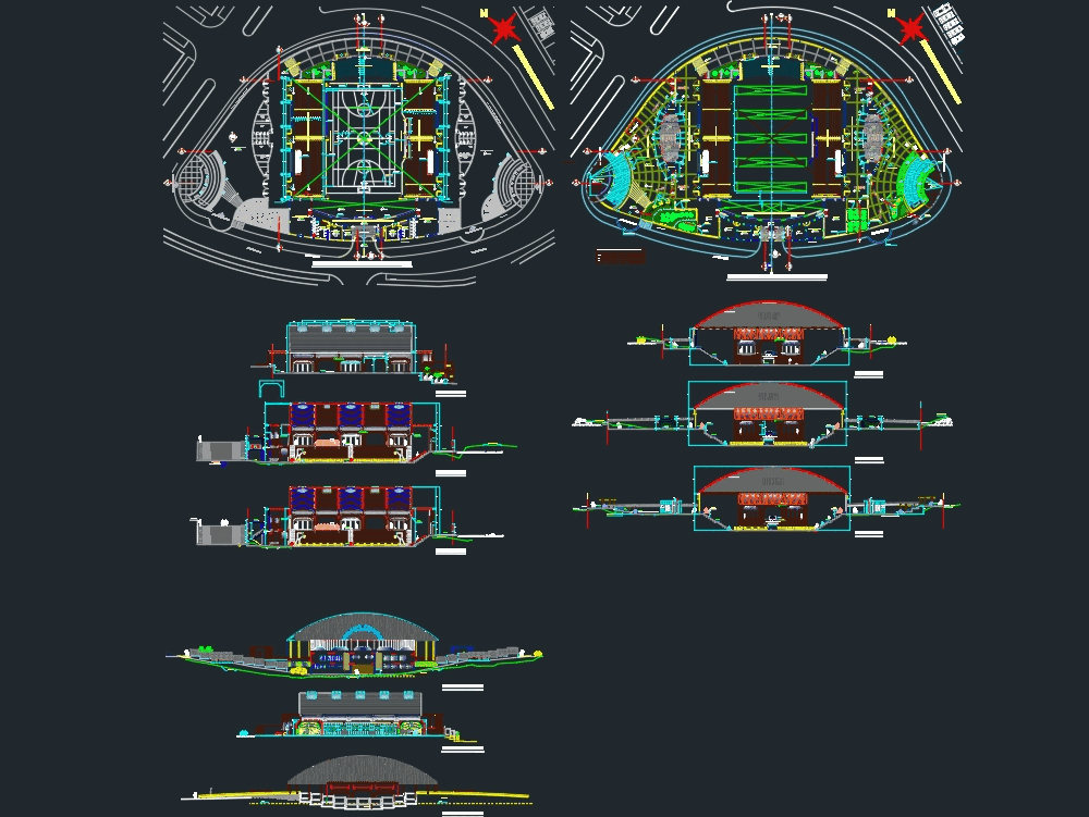 Football stadium in AutoCAD CAD download 5 92 MB 