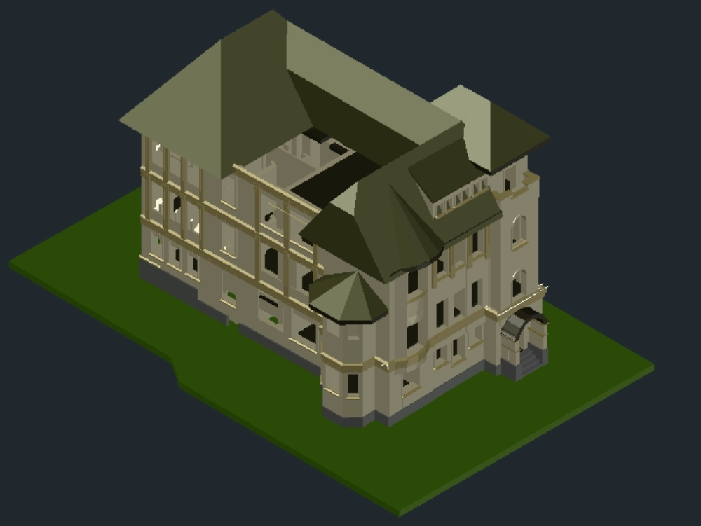 3D-Mehrfamilienhaus