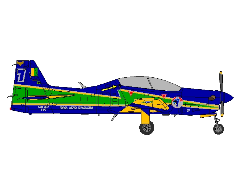 Avião Tucano da Esquadra Brasileira
