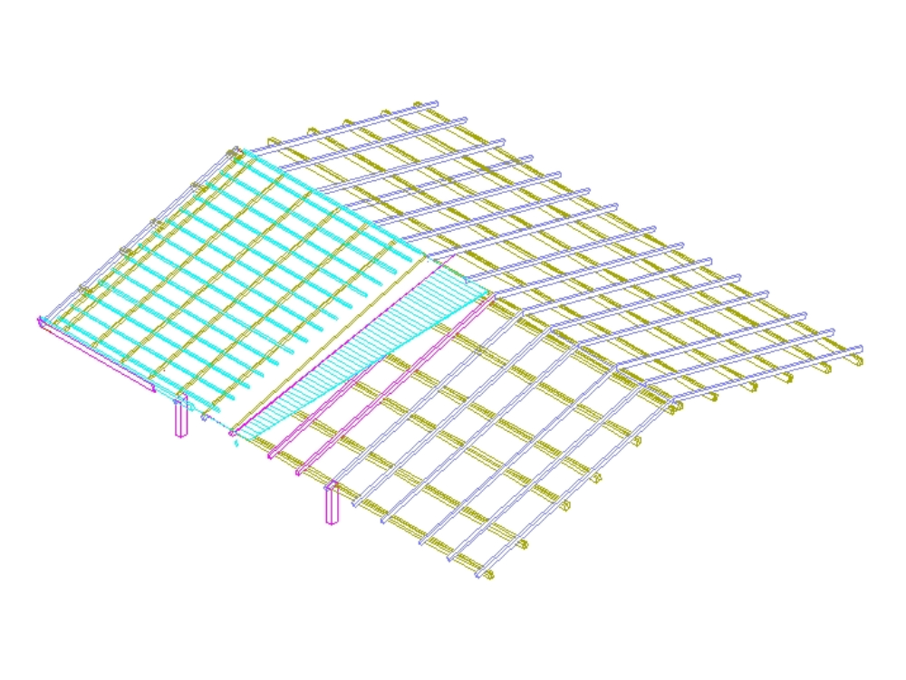 Two-sided roof structure.