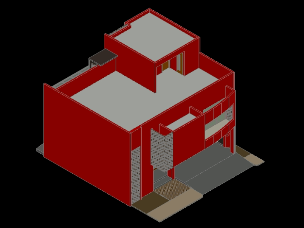 Single-family home in 3d