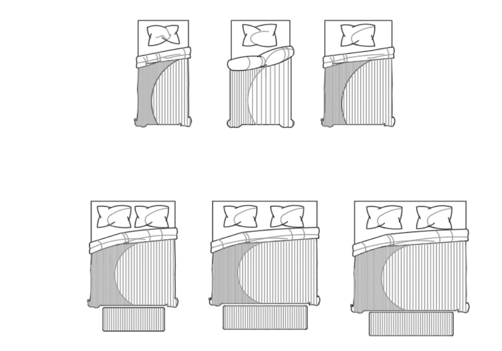 Bloques de camas en AutoCAD | Descargar CAD gratis (21.27 KB) | Bibliocad