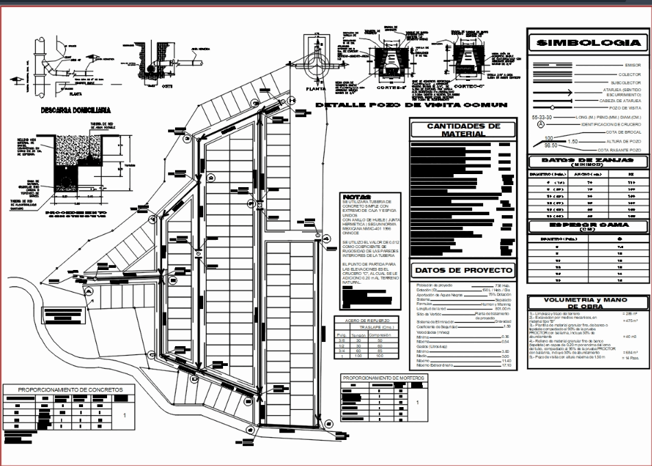 Alcantarillado Sanitario En Autocad Descargar Cad 163 33 Kb Bibliocad