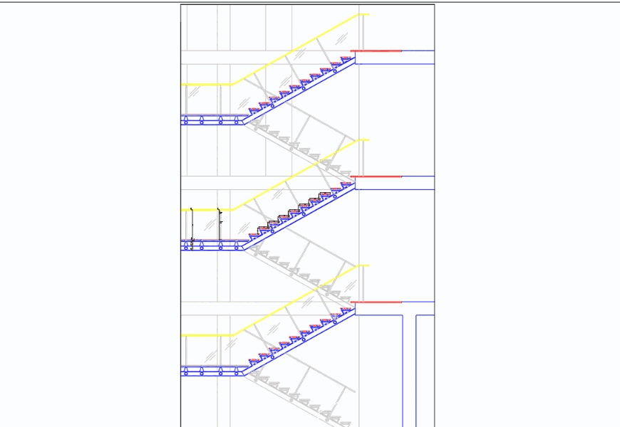 Detail of staircase in AutoCAD CAD download 87 61 KB 